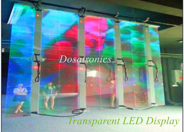 Chine Grand affichage à LED Transparent en verre SMD 3535, mur visuel mené transparent de 1R1G1B P12 fournisseur