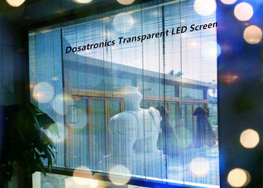 Chine L'affichage à LED Transparent d'intérieur en verre, voient la haute définition menée d'affichage de rideau fournisseur